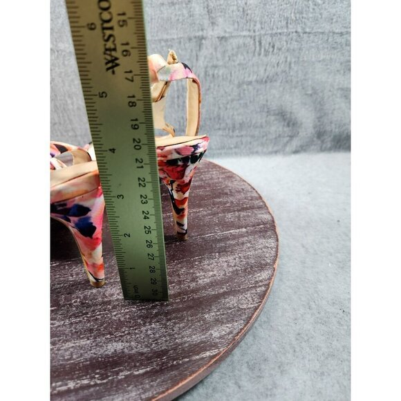 Rampage Ram-Winka Summer Floral Open-Toe High Heels With Ankle Strap W Size 7 Mu - Picture 7 of 11